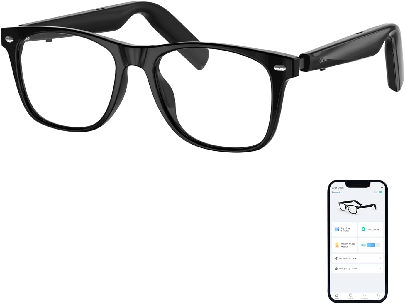 Bluetooth Smart Glasses for Men & Women, Anti-Blue Light, AI Translator Powered by ChatGPT, 11H Life, Voice Control, Audio Smart Eyewear for Gaming Travel Meeting Memos